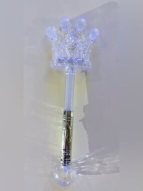 Light Up Jumbo LED Crown Wand with Prism Ball